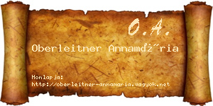 Oberleitner Annamária névjegykártya